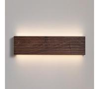 XANAYXWJ Rustic Walnut Wood Wall Sconce Farmhouse Rectangle Vanity Bar Over Mirror Bedroom Living Room Decorative Up Down Wall Lamp