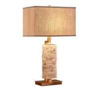 XANAYXWJ Shower Head Bedside Table Lamp Nordic Table Lamp Stone Nightstand Lamp Fabric Lampshade Bedside Lamp for Living Room Bedroom Nightstand Lamp for Bedroom Shower Head