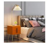 XANAYXWJ shower head Floor Lamp Floor Lamp with Table & 2 Drawers, Mid-Century Nightstand with USB Port, Floor Lamps for Living Room, Bedroom and Home Office Standing Lamp shower head