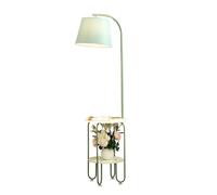 XANAYXWJ Standing Lamps Floor Lamps End Table with Charging Station, Bedside with Lamp Attached, Small Side for Bedroom Decorate(Green)