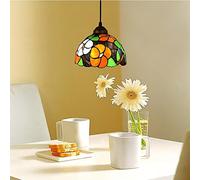 XANAYXWJ Style Pendant Lamp Double Head,Three Heads,Rotate Pendant Light 8" Vintage Lampshade,for Living Room Bedroom Dining Room,E27 Ø20cm,Single head