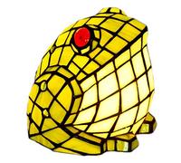 XANAYXWJ Style Table Lamp，Frog Glory Accent Night Light，Multi-Colored Stained Glass Bedside Lamps for Bedroom Living Room，E14