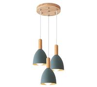 XANAYXWJ Style Three Head Dining Room Chandelier Pendant Light Lantern Lighting LED E27 Socket Solid Wood Bar Table Lamp Hanging Lamp Ceiling Lighting - Lamps,K9 Clear Crystal