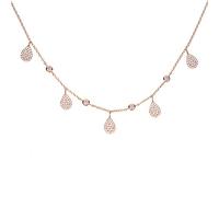 XANAYXWJ Summer Jewelry Drop Drip Micro Pave Charm925 Sterling Silver Choker Charm Necklace