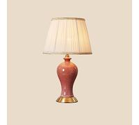 XANAYXWJ Touch Bedside Lamps for Living roomEuropean -Style Retro Lamp Villa All -Bronze Ceramic Table Lamp(Color:A,Size:Button)