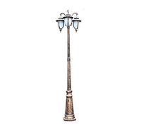 XANAYXWJ Tradition Victorian Outdoor Waterproof Aluminum 2M E27 Socket Villa High Pole Landscape Garden Lamp Continental Community Street Light Rainproof Floor Lamp Outside Glass Column Lamp