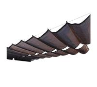 XANAYXWJ U-shaped Wave Shade Sail Retractable Outdoor Sunshade Canopy UV-resistant HDPE Pergola Awning for Patio Roof Shading 2.29x36.08 ft Ventilated Sun Shade