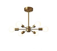 XANAYXWJ Vintage 12-Lights Gold Brass Sputnik Chandelier Irregular Metal During Light for Hotels Hallway Shops Cafe Bar Flush Mount Ceiling Fixtures-Copper 6t