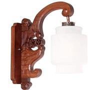 XANAYXWJ Wall Lamp Chinese Solid Wood Bedside Bedroom Living Room Wall Light Antique Wood Stairway Art Aisle Creative Lamps (Color: Brown Size: 12x38cm)