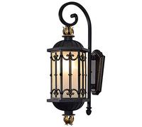 XANAYXWJ Wall Lamp Creative Vintage Outdoor Aluminum Wall Lantern Classical Exterior Courtyard Garden Villa Waterproof IP54 Wall Lamp Open Air Balcony Cafe Porch Wall Light E27