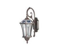 XANAYXWJ Wall Lamp Solar Lights Outdoor, High Temperature Resistant Aluminum Glass Wall Lamp, LED Balcony Lighting Fixture, Courtyard Exterior Wall Light