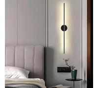 XANAYXWJ wall lamps,LED Lamp Wall Light Style Wall Sconce Background for Stairs 3000K/4500K/6000K Nightlight (Black Neutral Light,120cm)