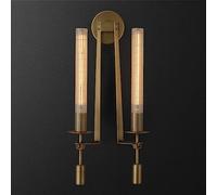 XANAYXWJ Wall lamps, Long Tube Wall Sconce Double Gold Wall Light Bar Black Wall Sconce over Wall Lamp for Living Hallway/Go