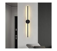 XANAYXWJ Wall Lamps Sconces Aluminum Long Strip LED Wall Light Minimalism Astigmatism Wall Sconce Indoor Bedside Wall Lamp Wall Mounted Lighting Fixture for Bedroom Dresser Bathroom Living Room(Black