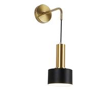 XANAYXWJ Wall Lamps Sconces lamp Wall Light Indoor LED 7W Creative Metal Wall Lamp 3000K Warm White Wall Sconce, for Living Room Bedroom Hallway Corridor Stairs Hall, Black lamp-B-A(Grey Wolf)