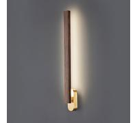 XANAYXWJ Wall Lamps Sconces Long Strip Wall Light Walnut Wood LED Linear Wooden Sconce Indoor Wall Lighting with Acrylic Shade, Creative Wall Lights for Bedroom Living Room Hallway -60cm(45cm)