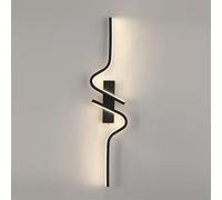 XANAYXWJ Wall Lamps Sconces Long Strip Wall Sconce Led Linear Wall Lamp for Living Room, Bedroom Bedside Hallway Waving Wall Lamps, Indoor Wall Light Fixture - 3 Color Mode-left-120cm(Right,100cm)