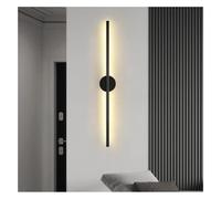 XANAYXWJ Wall Lamps Sconces Minimalism Long Strip Wall Light Aluminum Indoor LED Wall Sconce Bedside Astigmatism Wall Lamp Wall Mounted Lighting Fixture for Bedroom Dresser Bathroom Living Room(Black
