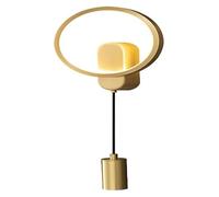 XANAYXWJ Wall Lamps Sconces Ring -Shaped Bedside Wall Lamp, Annulus Brass Wall Lamp with -Down Lights, LED Wall Sconce, Interior Lighting Wall Lamps, Wall Lights for Living Room