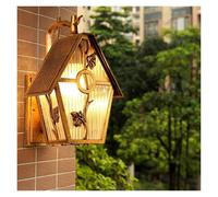 XANAYXWJ Wall Lamps Sconces Rustic OutWall Light Lantern Aluminium Glass Waterproof Garden Lamp Wall Sconce Lawn Driveway Fence Outside Wall Spotlights Gate Patio Yard Lighting Fixture (Striped