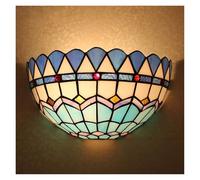 XANAYXWJ Wall Lamps Sconces Style Wall Lamp, White Glass Lampshade and Wall Lamp, Mediterranean Style-30 Centimeters(30 Centimeters)