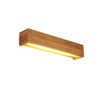 XANAYXWJ Wall Lamps Sconces Wall Sconce Wall Lighting Fixtures Rustic Long Wood Wall Sconce Japanese Style Mirror Wall Light Vintage Farmhouse LED Wall Lamp for Vanity Bathroom Bar Mirror Bedroom