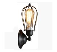 XANAYXWJ Wall Lamps Sconces Wall Sconces Lights Rustic Wire Cage Wall Sconce, Hardwire Industrial Wall Light Fixture, Vintage Style Wall Lamp for Decor Headboard Bathroom Bedroom(B)