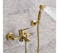 XANAYXWJ Wall Mounted Bath Shower Mixer Tap with Shower Head Hot and Cold Brass Single Handle Bath Mixer Taps Set Antique