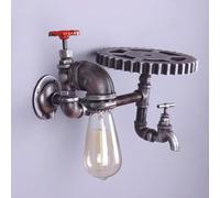 XANAYXWJ Water Pipe Wall Lamp, Gear Shelf Valve Decorative Industrial Wall Sconces Fixture, Single Head Iron Wall Hanging V-intage Wall Light, Compatible with Living Room Indoor Chandelier,