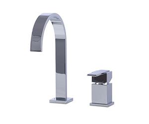 XANAYXWJ Waterfall Bathtub FaucetDeck Mount Brass 2Hole Roman Tub Kit Single Handle Waterfall Bath Tap Elegant Tub Filler for Luxury Bathrooms