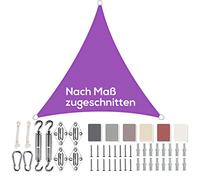 XANAYXWJ Waterproof Triangular Awning 4.5x4.5m - UV Protection 95% - Tear-Resistant PES Polyester - Sunshade for Patio & Garden - Various Sizes & Colors Includes Mounting Kit
