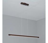 XANAYXWJ Wood Pendant Light LED Cooking Island Linear Dining Room Chandelier Dimmable Remote Control for Table Kitchen Office Bar Shop Height Adjustable Hanging Lamp (B,100cm)