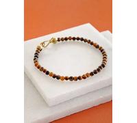 Xander Kostroma Mens Tigers Eye Mini Bracelet Gold