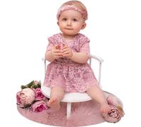 Xanewza Photography Props Wooden Stool Photo Studio Accessories White Semicircular Stool Chair Photo Props Doll Chair Wooden Stool Bench Photo Shoots