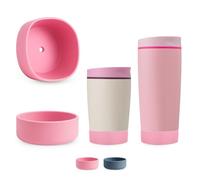 XANGNIER 2PCS Silicone Boot Protector for Owala Smooth Sip Slider Coffee Tumbler 12oz& 20oz,Bottom Cover for Owala Accessories,Enhances Stability & Prevents Scratches,Pink