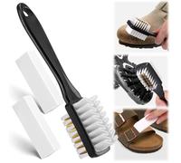 XANGNIER Shoes Cleaning Brush Kit for Birkenstock, 3PCS Suede & Nubuck Care Set with 2-in-1 Shoe Cleaning Brush & Eraser for Birkenstock Sandals,Clogs,Leather Footbeds & More,Ultimate Maintenance Tool