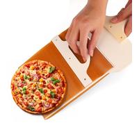 XANGNIER Sliding Pizza Peel Smart Slider for Easy Transfer, Super Magic Peel, Slide Pizza Shovel with Wood Handle for Indoor & Outdoor Ovens Accessories