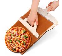 XANGNIER Sliding Pizza Peel,The Pizza Peel That Transfers Pizza Perfectly,Super Magic Peel Pizza,Slide Smart Pizza Shovel with wood Handle,Pizza Spatula Paddle for Indoor & Outdoor Ovens Accessories