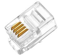 XANHAM RJ9 4P4C Connectors(50 Pieces Pack) Telephone Cord Cable Male Plug, AV00404
