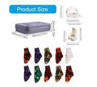XANHOY 10Pcs Guitar Thumb Picks Finger Plectrum Band Mix Color Liparite Set