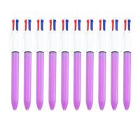 XANHOY 10Pcs Multicolored Pen 4-Color-in-1 Pen Retractable Ballpoint Pen, 1.0mm, Green, Blue, Redness, Black, for Office School
