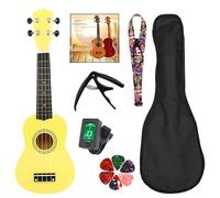 XANHOY 21Inch Wood Ukulele Guitar 4 Strings Musical Instruments Educational Learning Primary Tutorial for Beginner Students