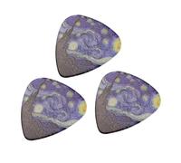 XANHOY 3Pcs Thin and Heavy Pick Creative Starry Guitar Pick Stringed Instrument Plectrum Acoustic Guitar Accessories