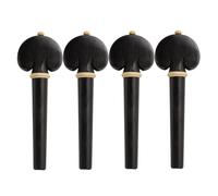 XANHOY 4 Pcs Wood Ebony Cello Pegs Machine Heads Cello Shaft Handle Cello Replacement Tuning Pegs Cello Accessories
