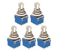 XANHOY 5Pcs 9 Pin Latching Stomps Push Button Foot Guitar Effect Pedal 3PDT Footswitch True Bypass Easy To Use