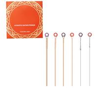 XANHOY 6Pcs Folk Guitar Highly Carbon Steel Strings Classical Strings Replacement 6-String Guitar Strings Intonation