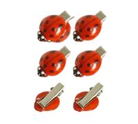 XANHOY 6PCS Ladybirds Hair Clip Lovely Barrettes for Girls Teens Women Hair Accessories Strong Hold Hairpin for Daily Use Parties