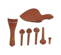 XANHOY 7Pcs Professional Wood Tailpiece Chin Rest Tuning Pegs End Button 4/4 Size Violin Repair Accessory Easy to Use