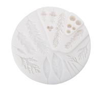 XANHOY Christmas Holly-Leaf Mold Christmas Pinecone Fondant Mold Holly-Berry Pine Cone Silicone Cake Cupcake Decorating Mold Christmas Fondant Molds For Cookie Silicone For Baking Cake Decorating