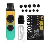 XANHOY Double Flute Hole Kazoo with Adjustable Tone Kid Instrument Double Membranes Kazoo for Music Lover,Beginner Easy to Play
